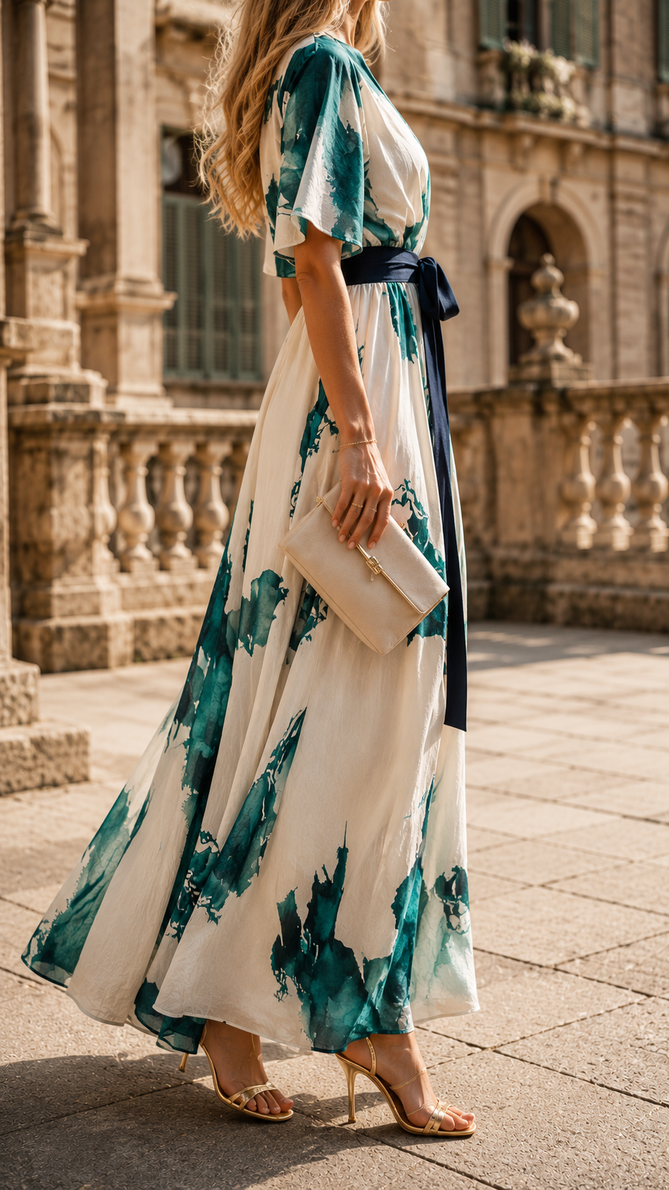 Delphine | Women's Printed Wrap Maxi Dress