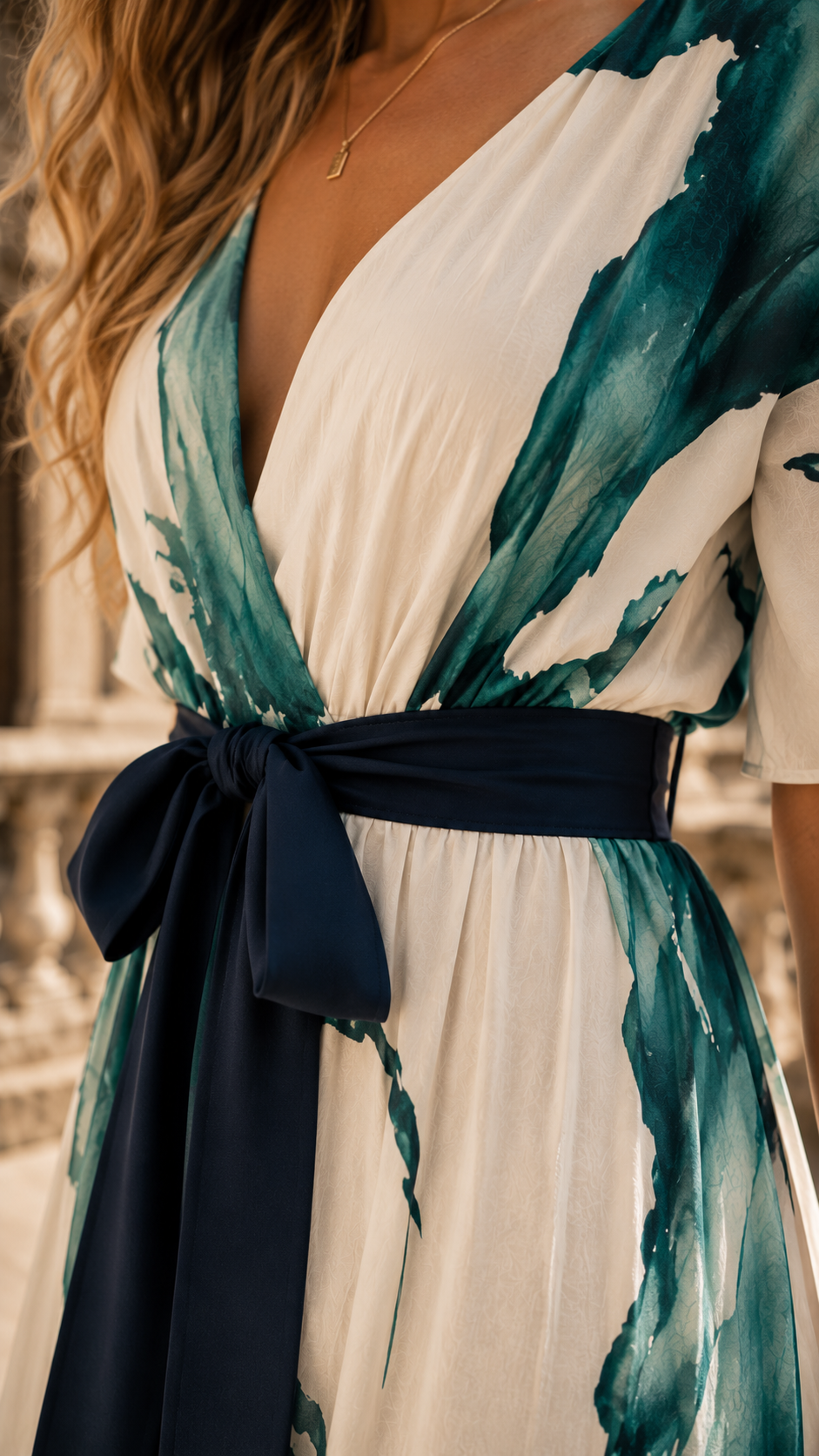 Delphine | Women's Printed Wrap Maxi Dress