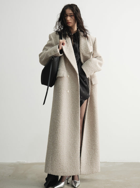 Coralie | Oversized Wool Maxi Coat