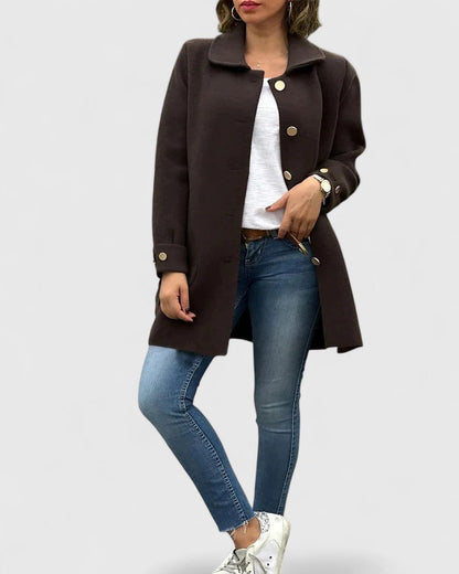 Elea | Oversized Button-Front Layering Coat