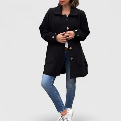Elea | Oversized Button-Front Layering Coat