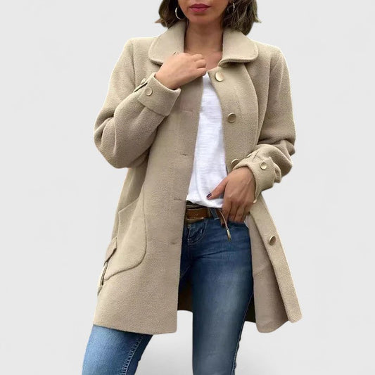 Elea | Oversized Button-Front Layering Coat