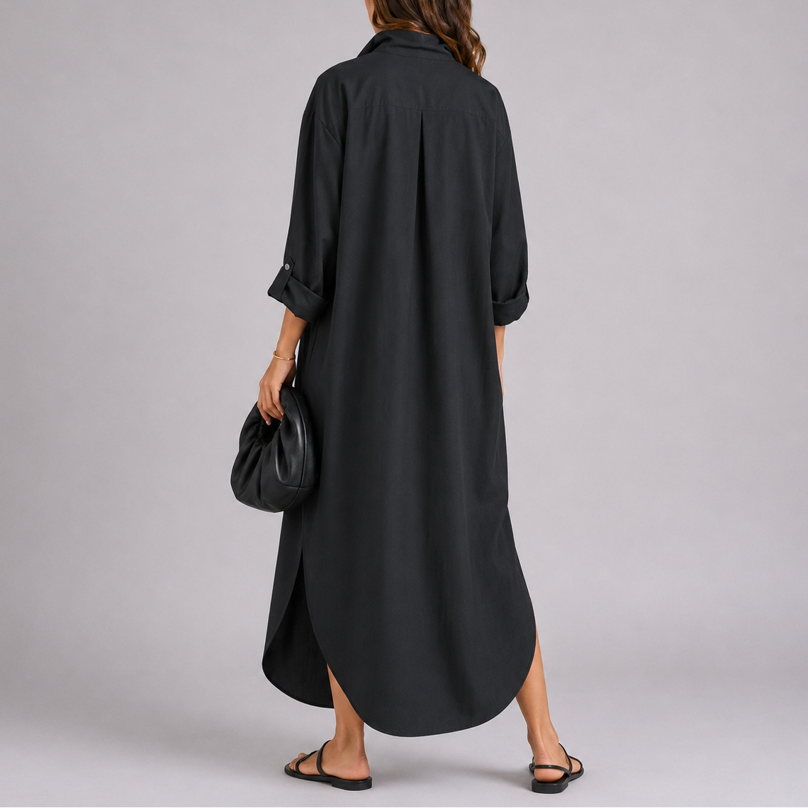 Victoire | Women's Linen Shirt Maxi Dress