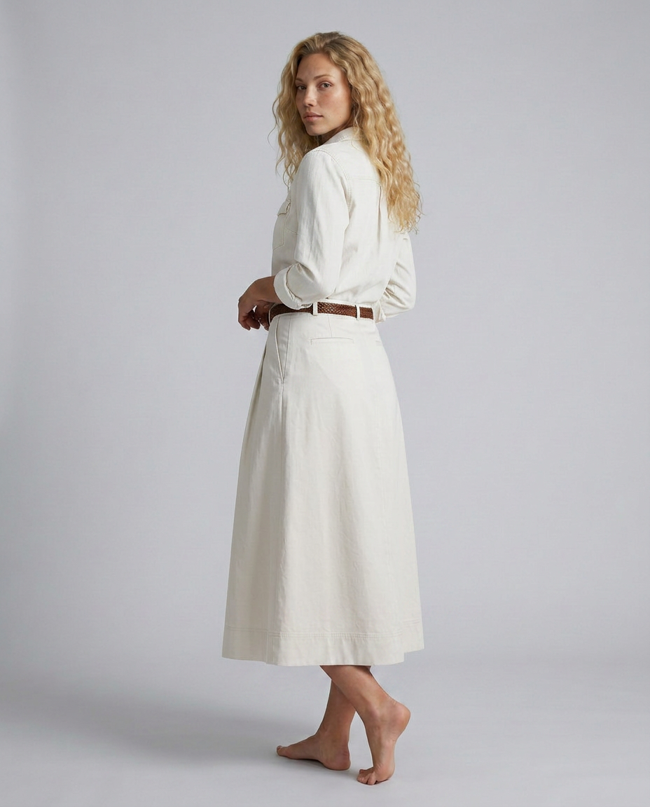 Camille | High Waist A-Line Maxi Skirt