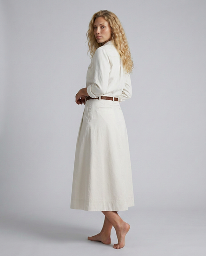Camille | High Waist A-Line Maxi Skirt