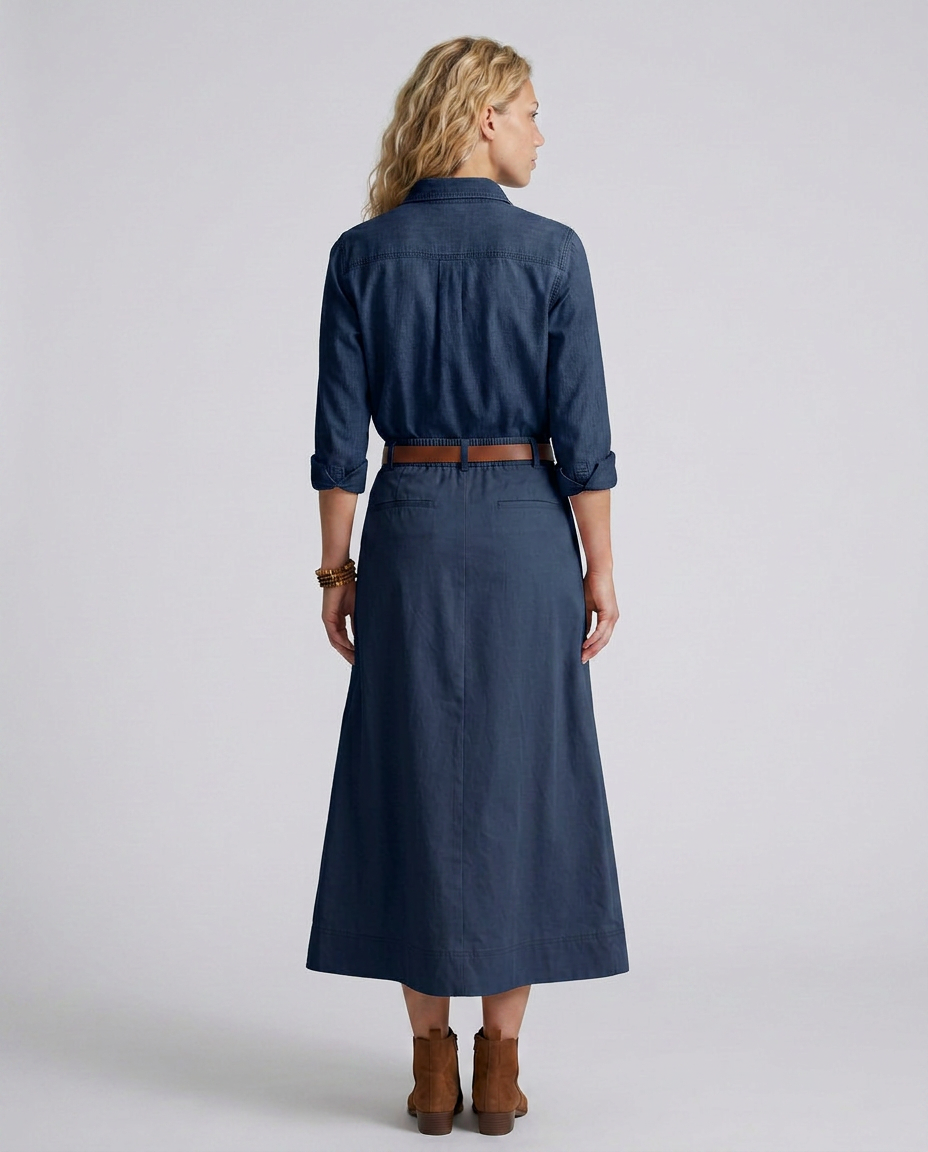 Camille | High Waist A-Line Maxi Skirt