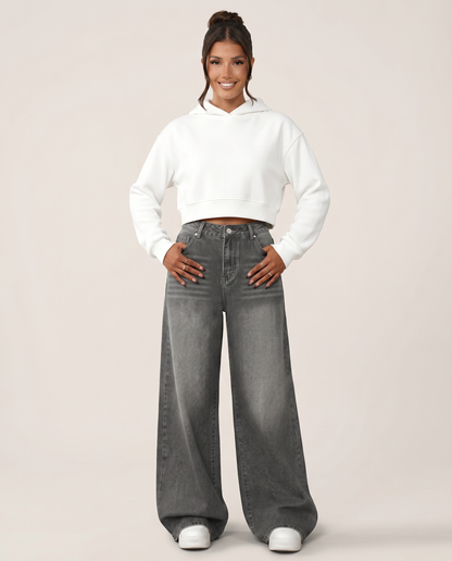 Danica | Distressed Wide Leg Jeans