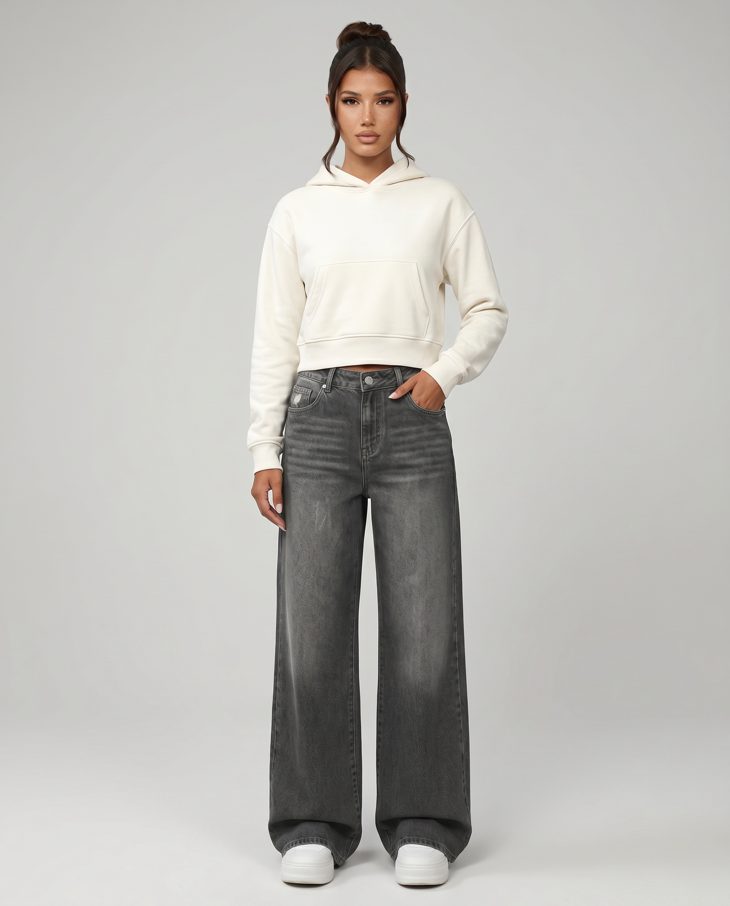 Danica | Distressed Wide Leg Jeans