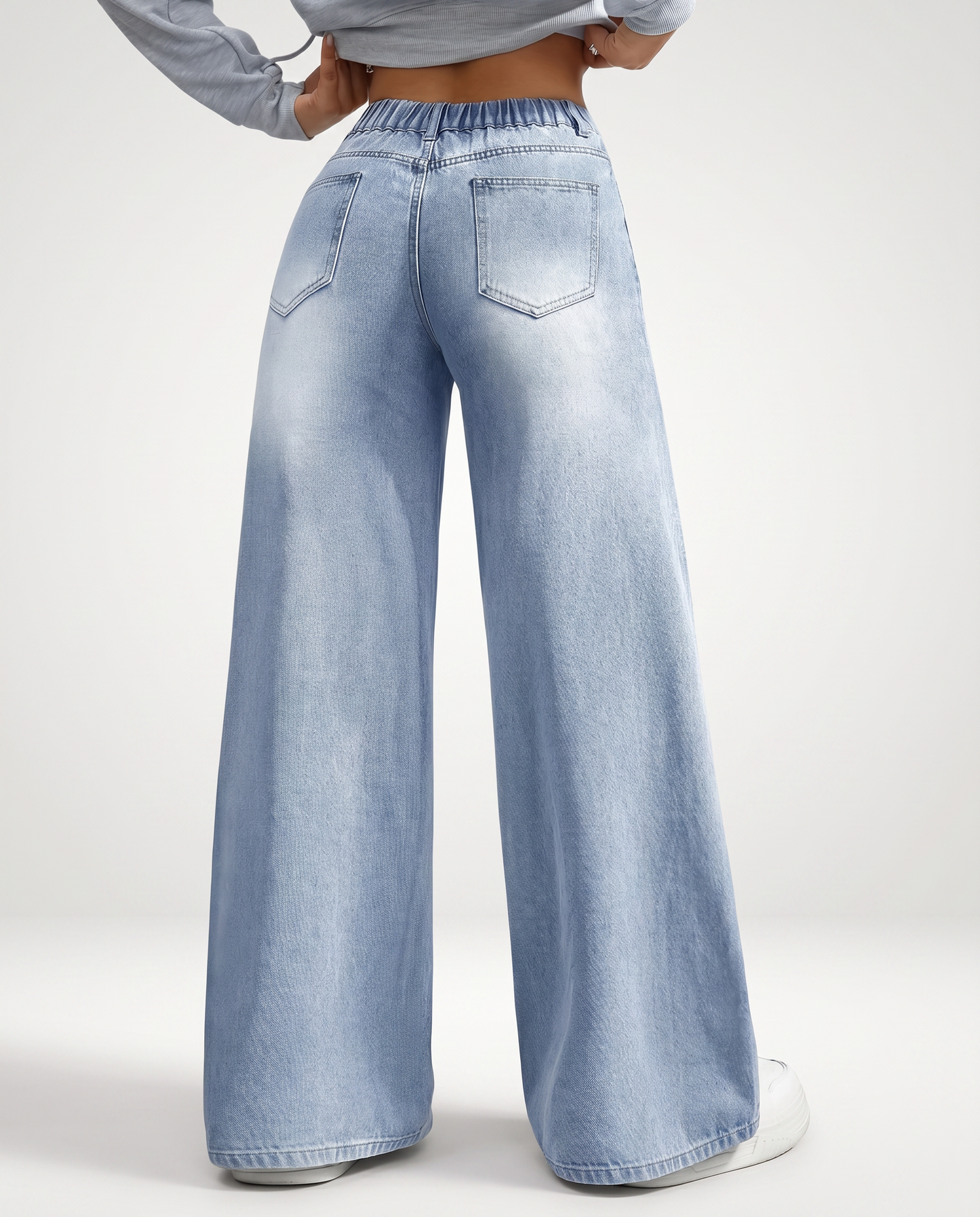 Mary | Front Pocket Wide Leg Jeans