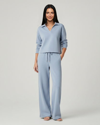 Maria | Two Piece Set with Wide Leg Pants