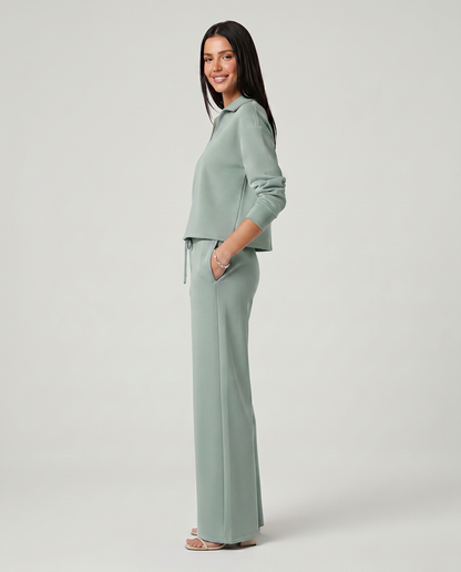 Maria | Two Piece Set with Wide Leg Pants