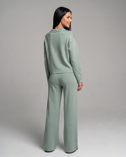 Maria | Two Piece Set with Wide Leg Pants