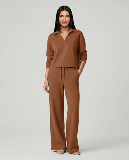 Maria | Two Piece Set with Wide Leg Pants