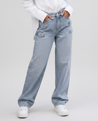Clara | Straight Leg Jeans with Side Tabs