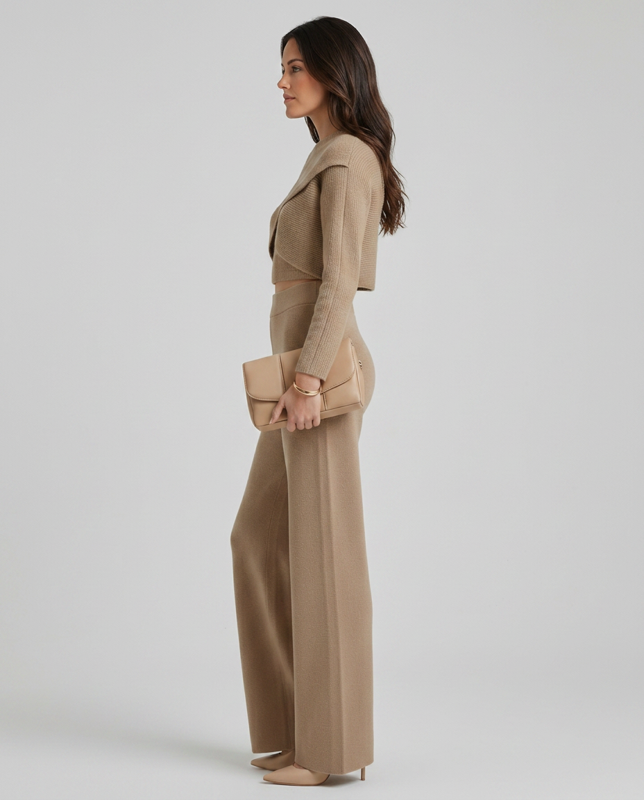 Mireille | Knit Wide-Leg Trouser Set