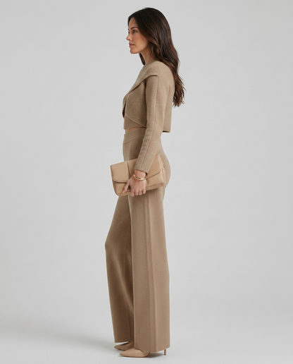 Mireille | Knit Wide-Leg Trouser Set