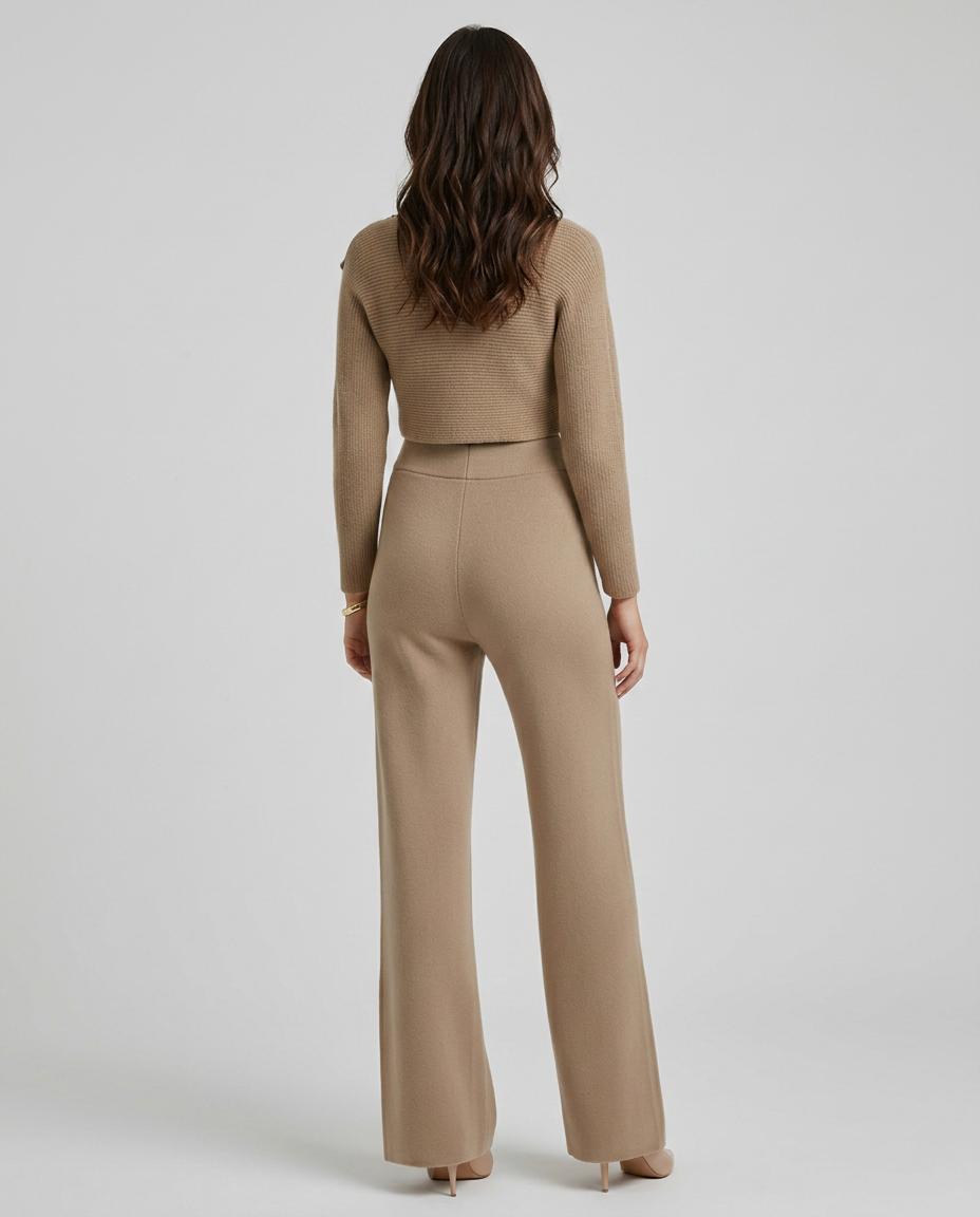 Mireille | Knit Wide-Leg Trouser Set