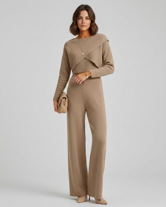 Mireille | Knit Wide-Leg Trouser Set