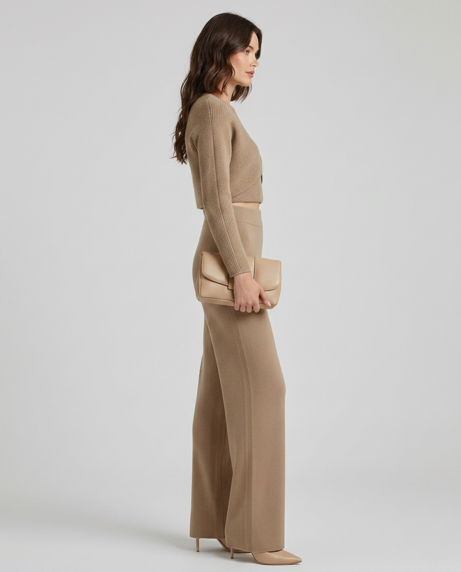 Mireille | Knit Wide-Leg Trouser Set