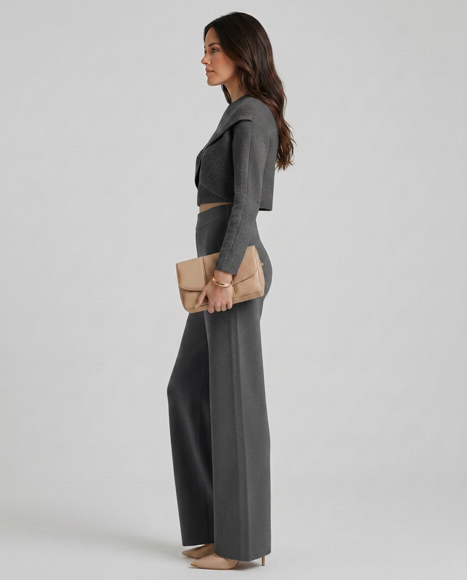 Mireille | Knit Wide-Leg Trouser Set