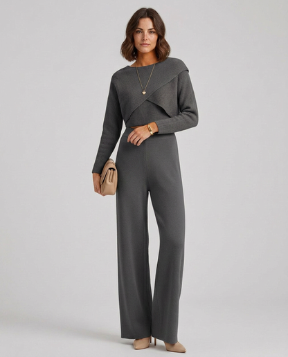 Mireille | Knit Wide-Leg Trouser Set
