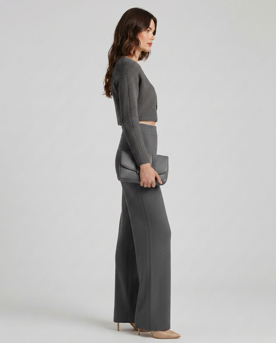 Mireille | Knit Wide-Leg Trouser Set