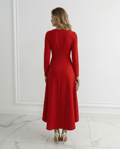 Rosalind | Long Sleeve Wrap Midi Dress