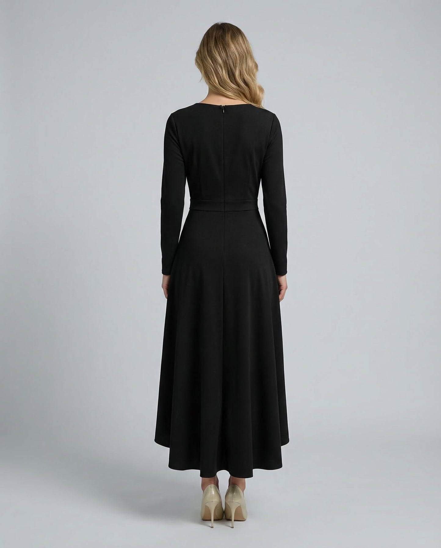 Rosalind | Long Sleeve Wrap Midi Dress