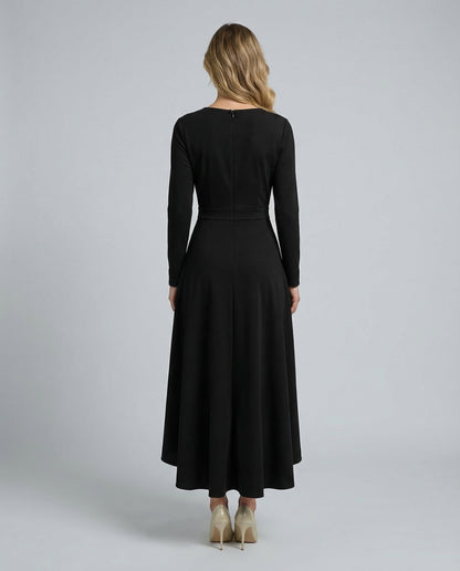 Rosalind | Long Sleeve Wrap Midi Dress