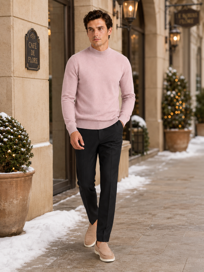 Henri | Slim Fit Mock Neck Knit Sweater