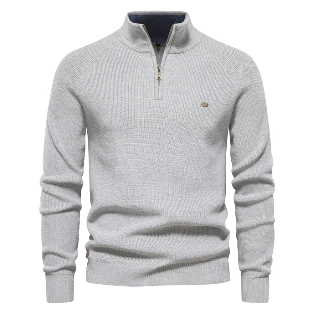Bastian | Men's Zip-Up Wool Blend Sweater