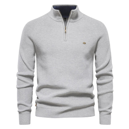 Bastian | Men's Zip-Up Wool Blend Sweater