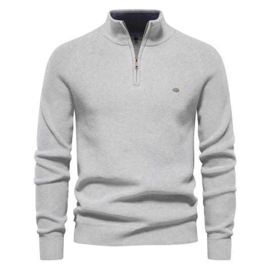 Bastian | Men's Zip-Up Wool Blend Sweater