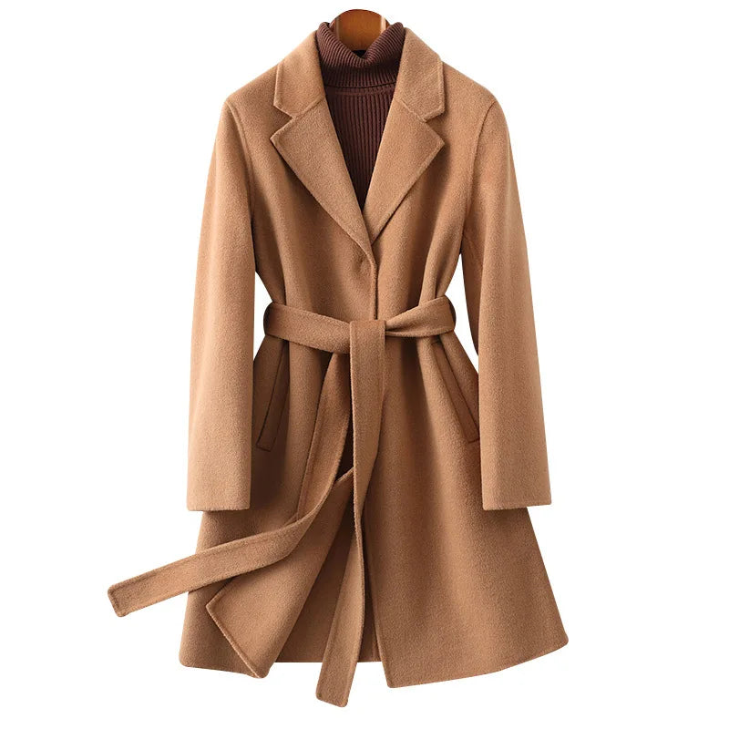 Romilda | Belted Wool Midi Coat