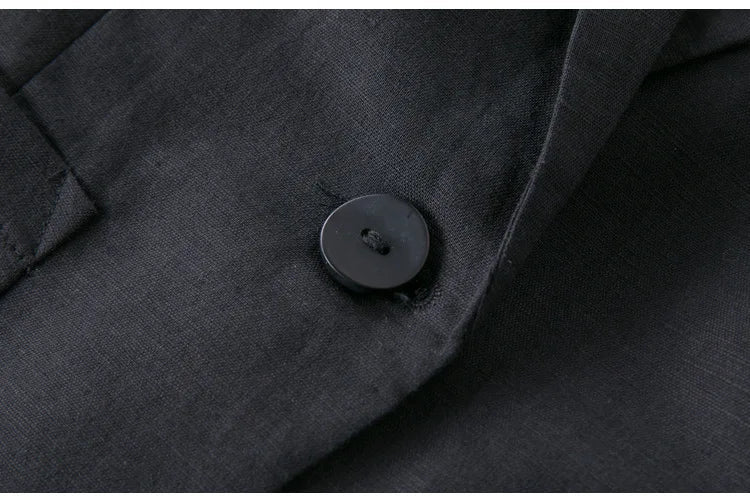 Odile | Tailored Linen Single-Button Blazer