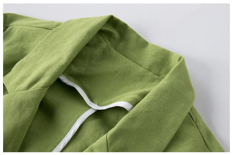 Odile | Tailored Linen Single-Button Blazer