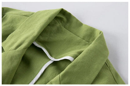 Odile | Tailored Linen Single-Button Blazer