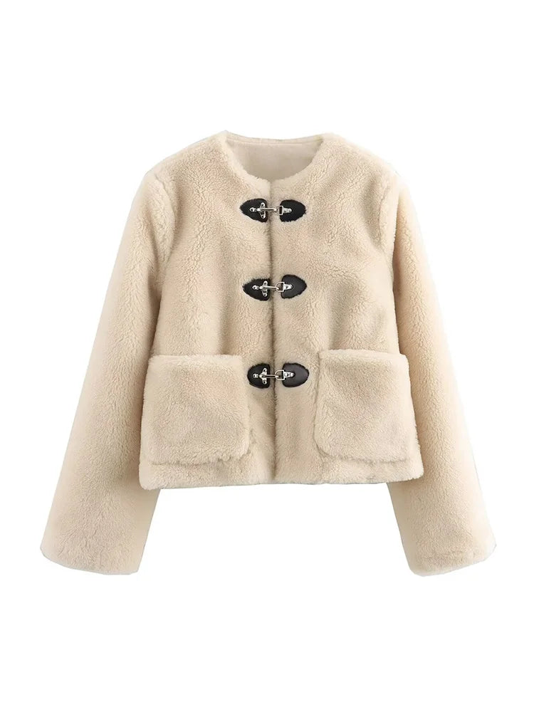 Albane | Soft Fleece Button Jacket