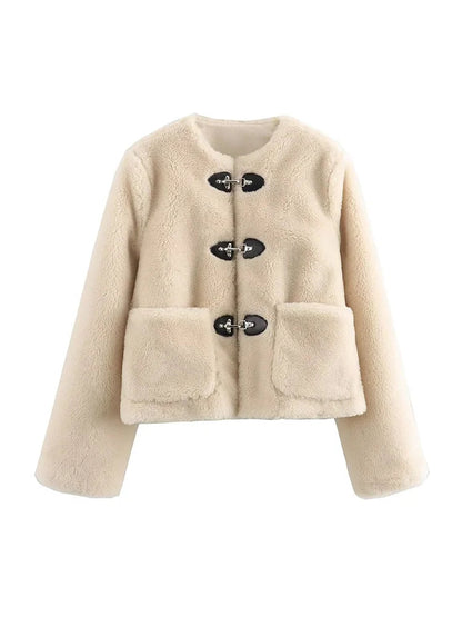 Albane | Soft Fleece Button Jacket