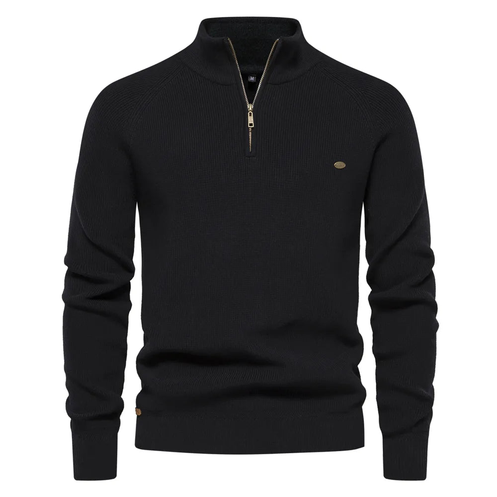 Bastian | Men's Zip-Up Wool Blend Sweater