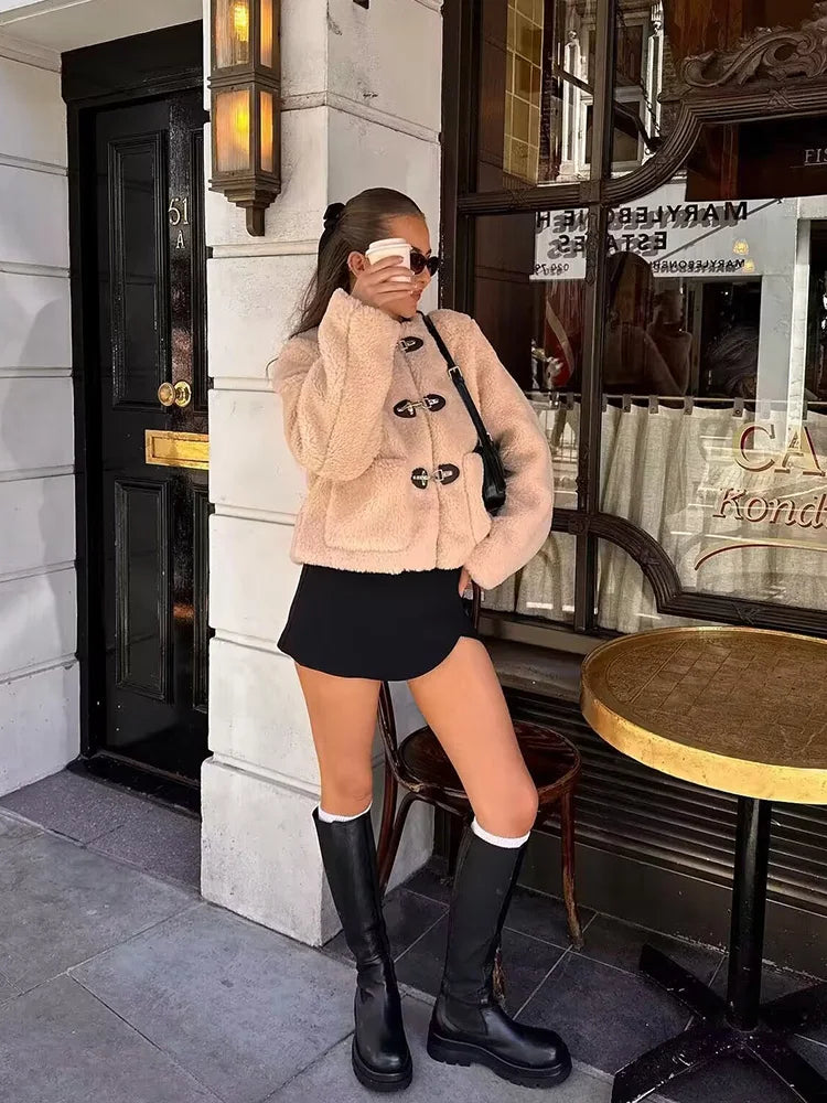 Albane | Soft Fleece Button Jacket
