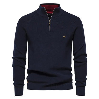 Bastian | Men's Zip-Up Wool Blend Sweater