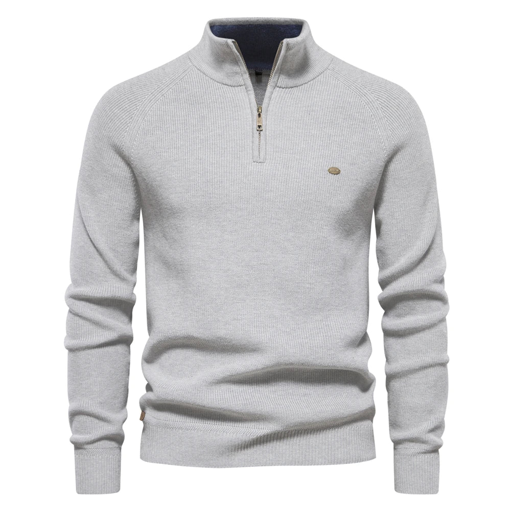 Bastian | Men's Zip-Up Wool Blend Sweater