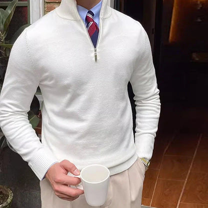 Freyne | Relaxed Quarter Zip Knit Sweater