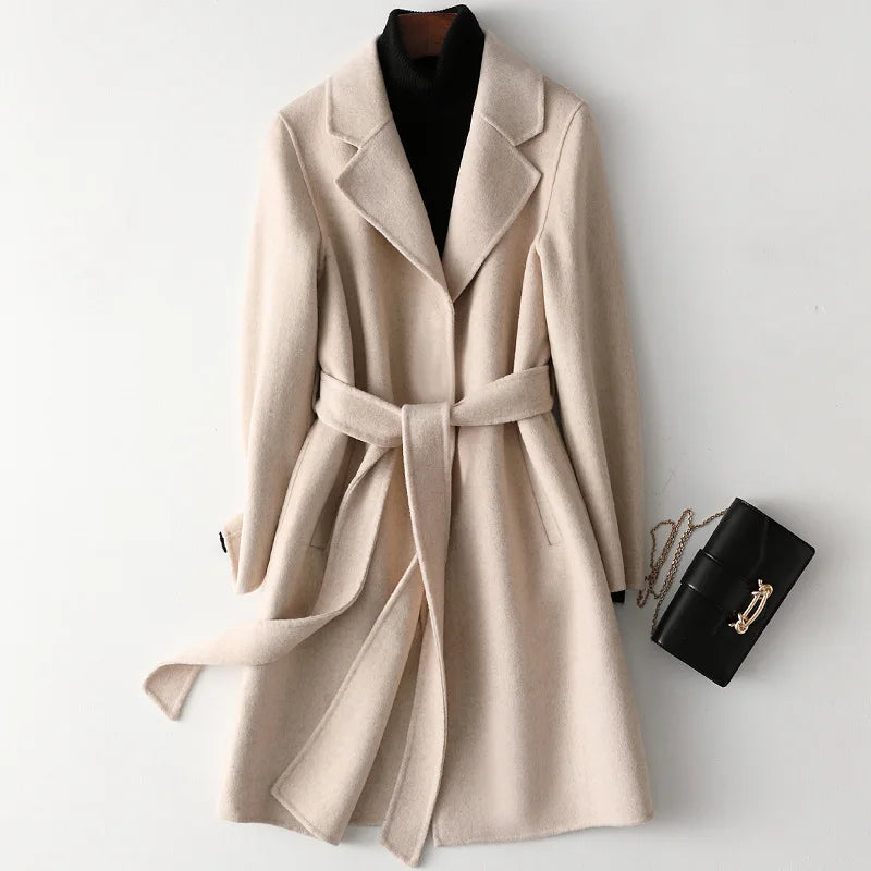 Romilda | Belted Wool Midi Coat