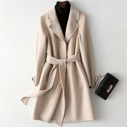Romilda | Belted Wool Midi Coat