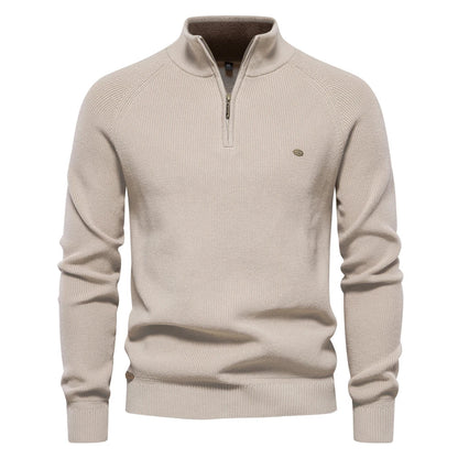 Bastian | Men's Zip-Up Wool Blend Sweater