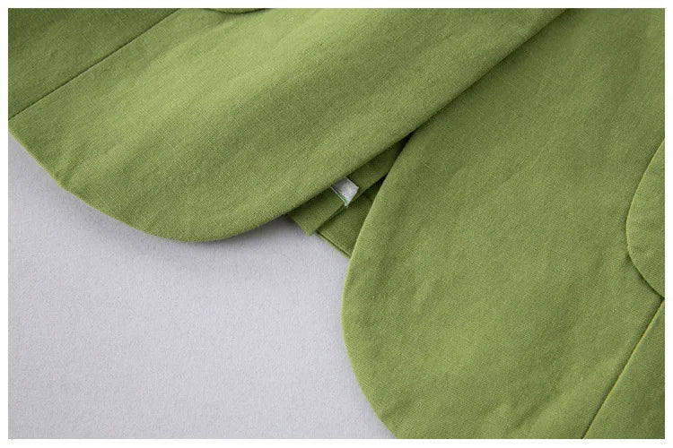 Odile | Tailored Linen Single-Button Blazer