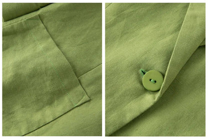 Odile | Tailored Linen Single-Button Blazer