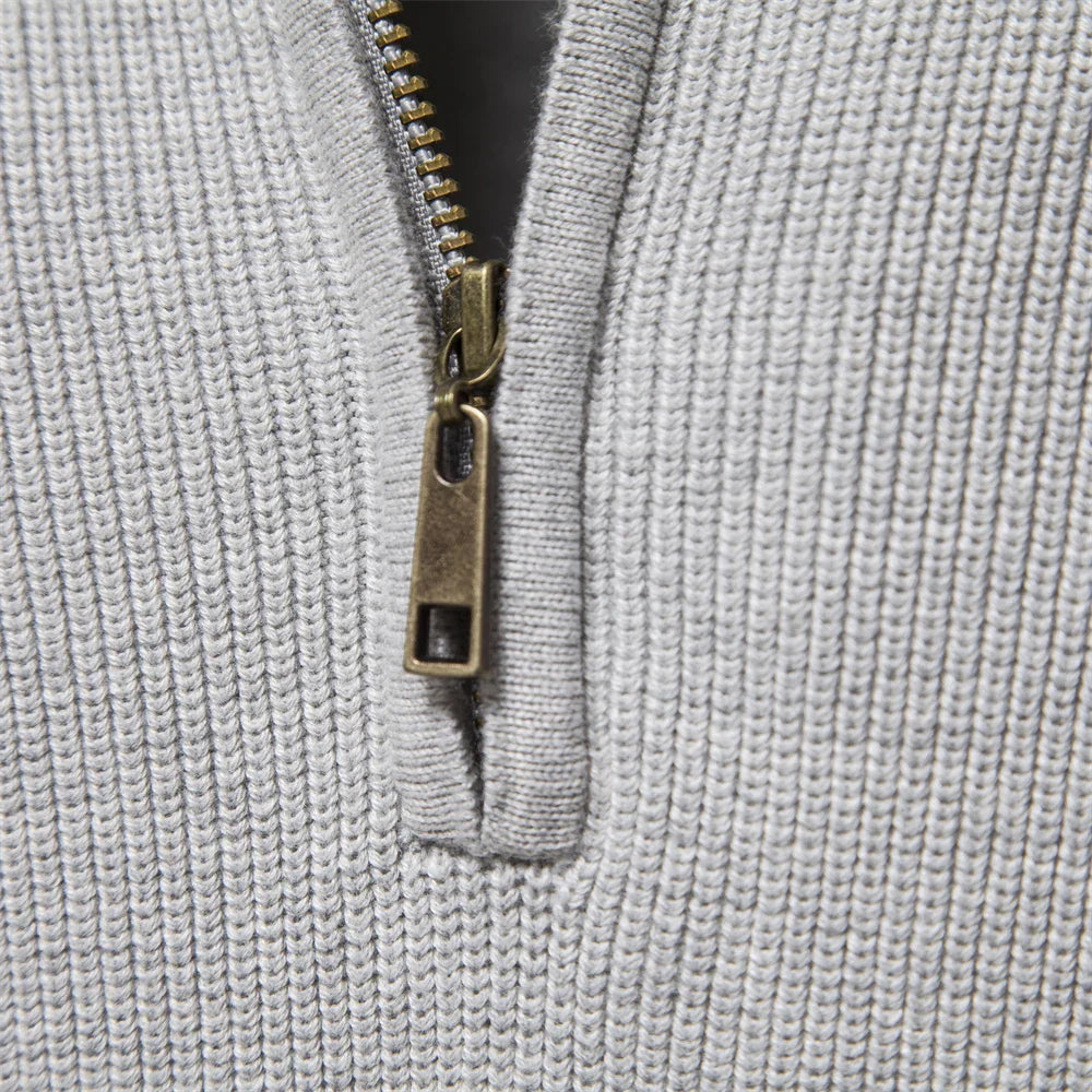 Bastian | Men's Zip-Up Wool Blend Sweater